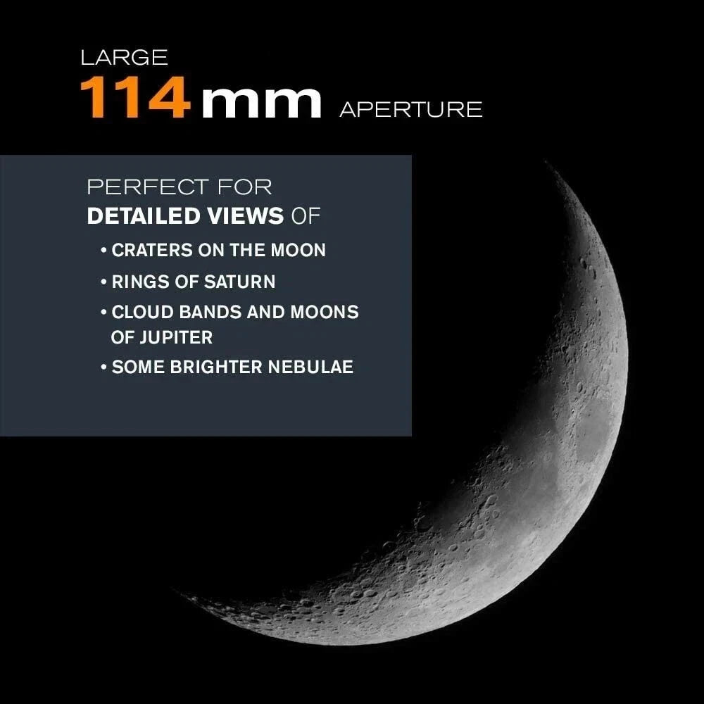Celestron AstroMaster 114EQ 114mm f/8.8 Newtonian Reflector Telescope with German Equatorial Mount