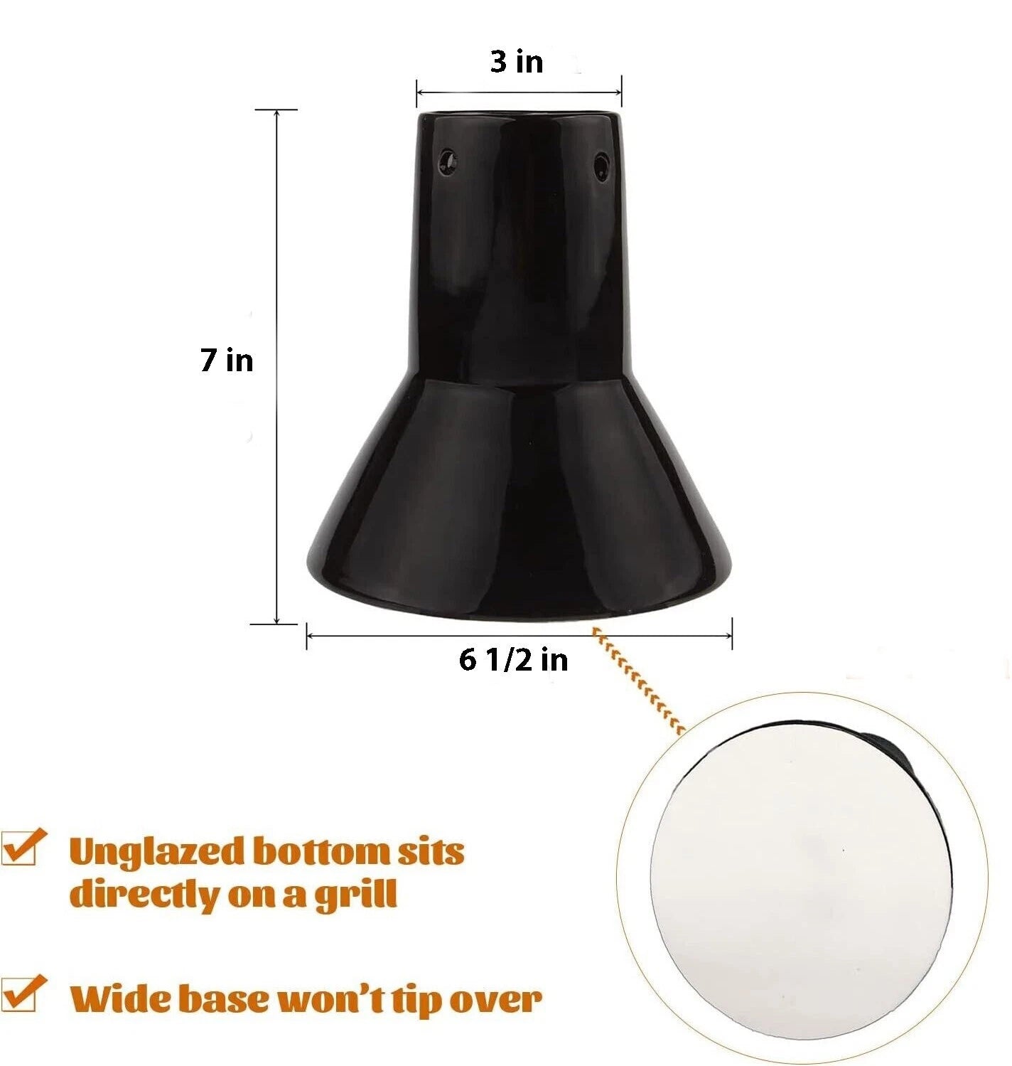 Charapid BBQ Grill - Non-Stick Ceramic Beer Can Chicken/Turkey Vertical Stand