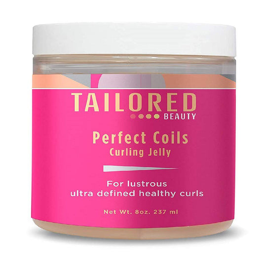 Tailored Beauty Perfect Coils Curling Jelly - Styling Hair Gel - Black Castor Oil - Curly Hair - Twisting & Smooth Edges