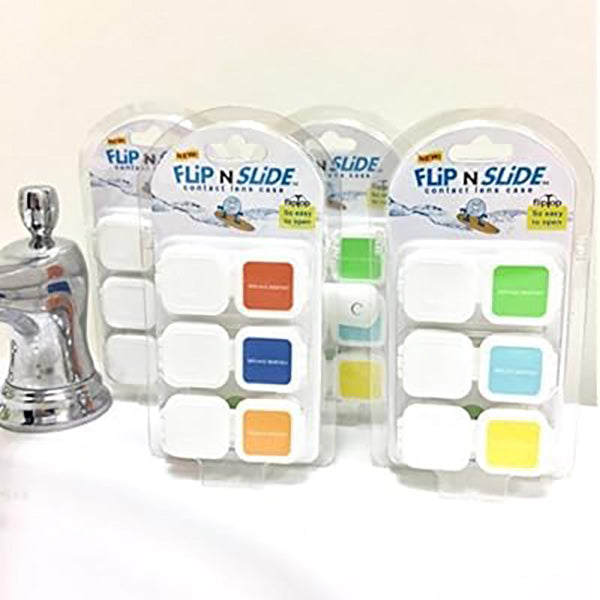 Flip N Slide Contact Lens Case 3 Pack Flip Top