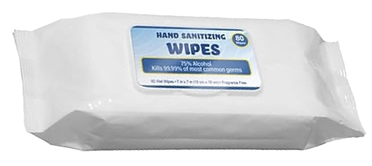 Hand Sanitizing Wipes, 78% Alcohol Kills 99.99% of Most Germs 4 Packs of 80 (320 Wipes)