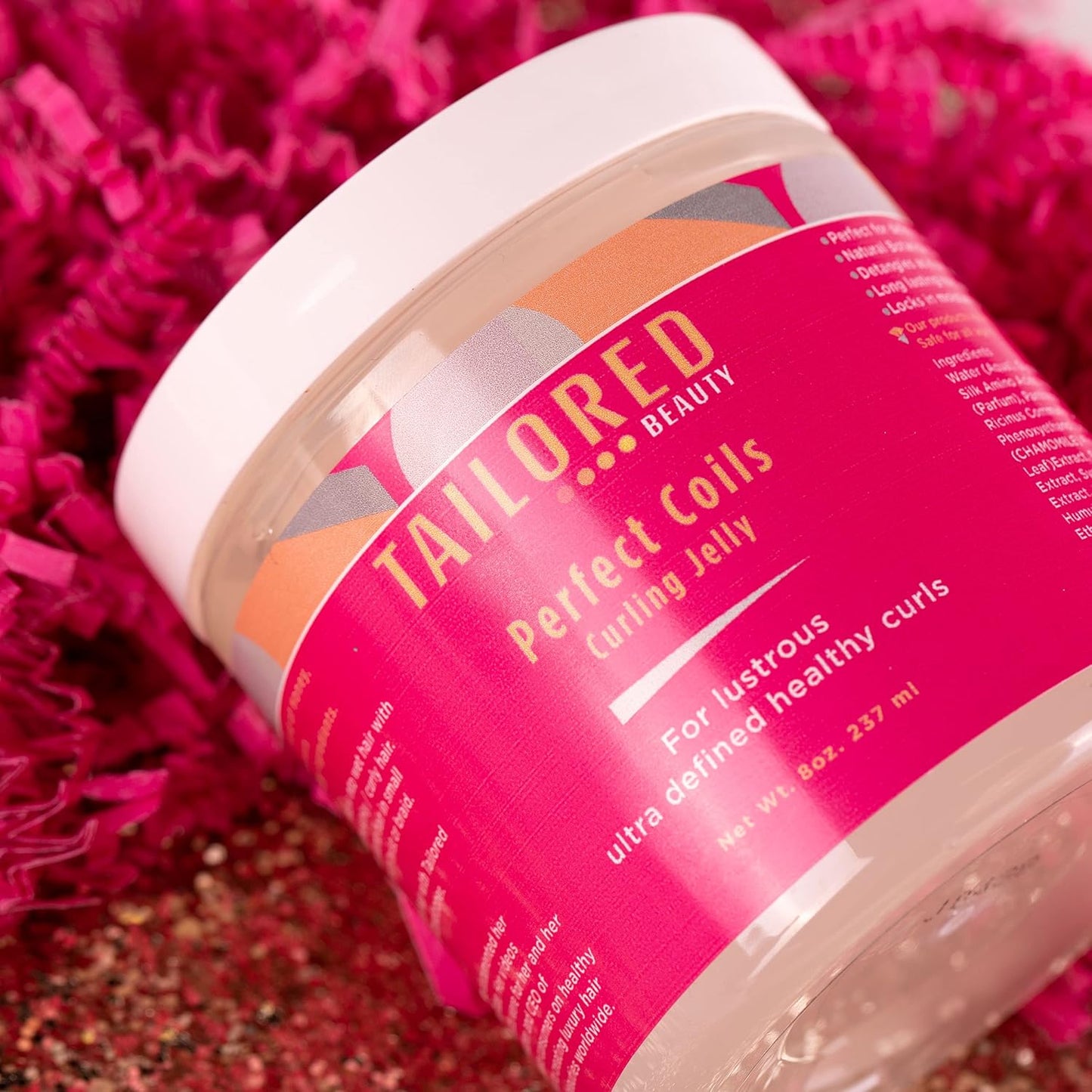 Tailored Beauty Perfect Coils Curling Jelly - Styling Hair Gel - Black Castor Oil - Curly Hair - Twisting & Smooth Edges