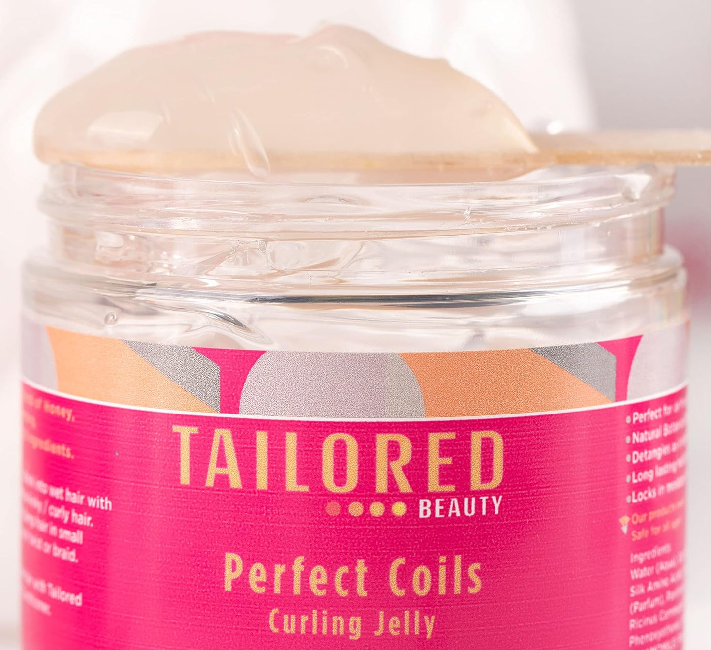 Tailored Beauty Perfect Coils Curling Jelly - Styling Hair Gel - Black Castor Oil - Curly Hair - Twisting & Smooth Edges