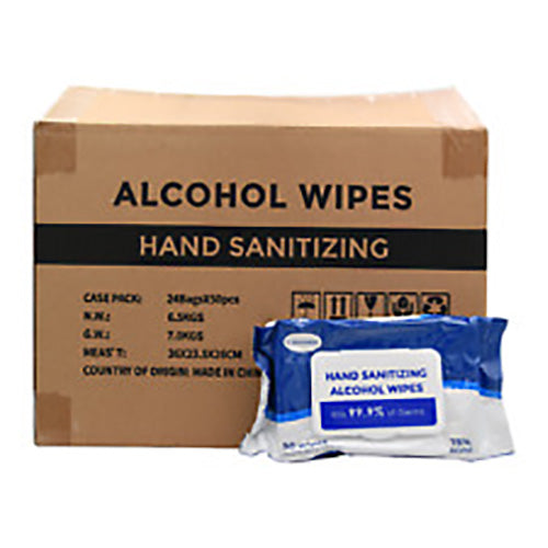 Caresour 75% Alcohol wet Sanitizer Wipes 24 PACKS of 50 (1200 Wipe)