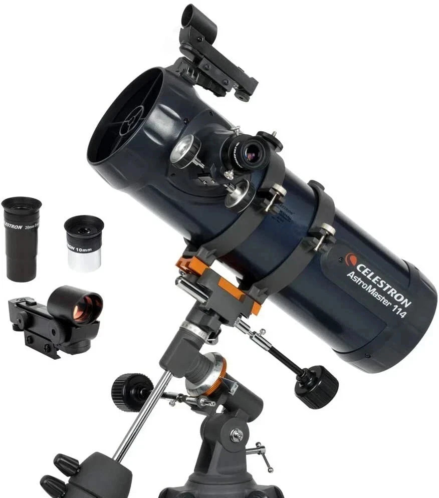 Celestron AstroMaster 114EQ 114mm f/8.8 Newtonian Reflector Telescope with German Equatorial Mount