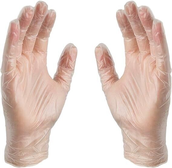 GPX3 Vinyl Gloves Clear 3 Mil Latex-Free, food-safe Size Small, Case of 1000