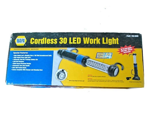 NAPA Cordless 30 LED Work Light + 200 Lumen With Charger And Charging Base